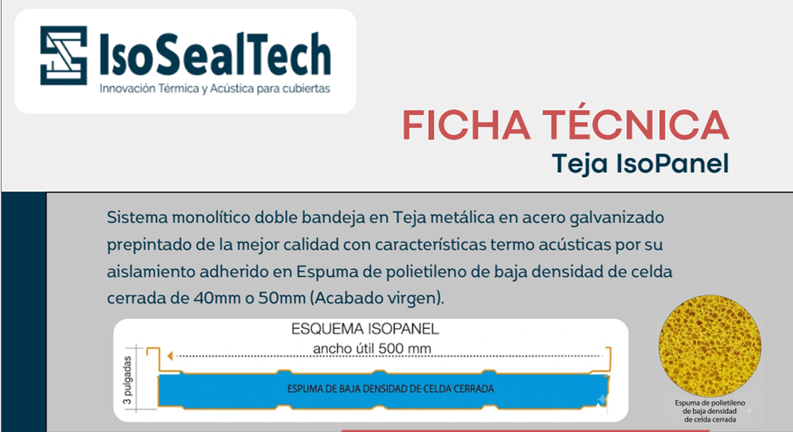 Adelanto Ficha Técnica Teja Panel Isopanel